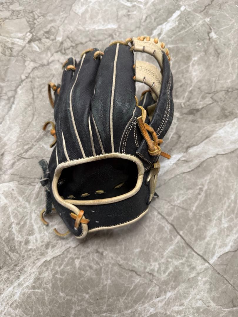 黒いレザー軟式グローブ 試着無料】ノックス オルサ レザー マーク3 - バイク用 グローブ 本革