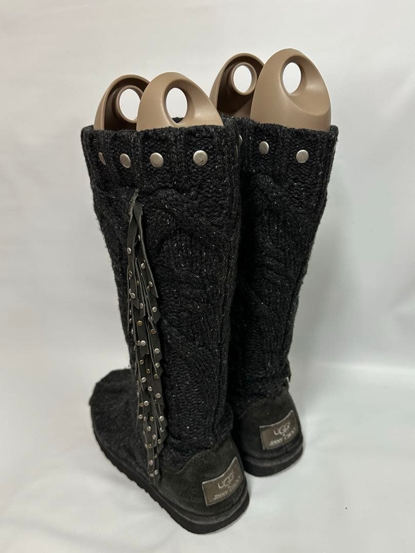 UGG & JIMMY CHOO コラボニットブーツ ブラック　24.0cm