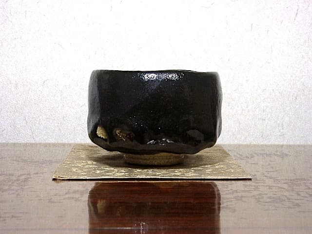 楽焼 大徳寺 大亀老師 銘：古里 陶工 佐々木輝夫 作 茶碗 共箱 無傷