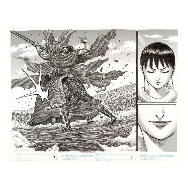 キングダム展 複製原稿 原画 信VS龐煖 - メルカリ