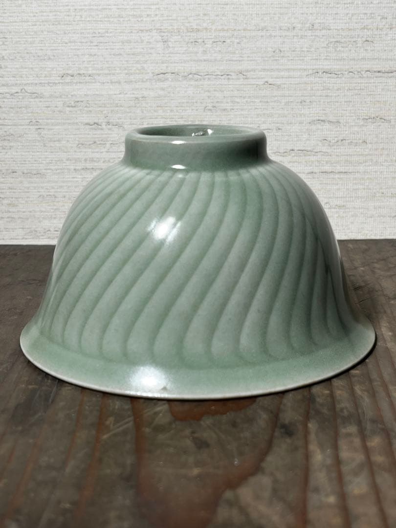 明 龍泉窯 青磁茶碗 七官青磁 明時代