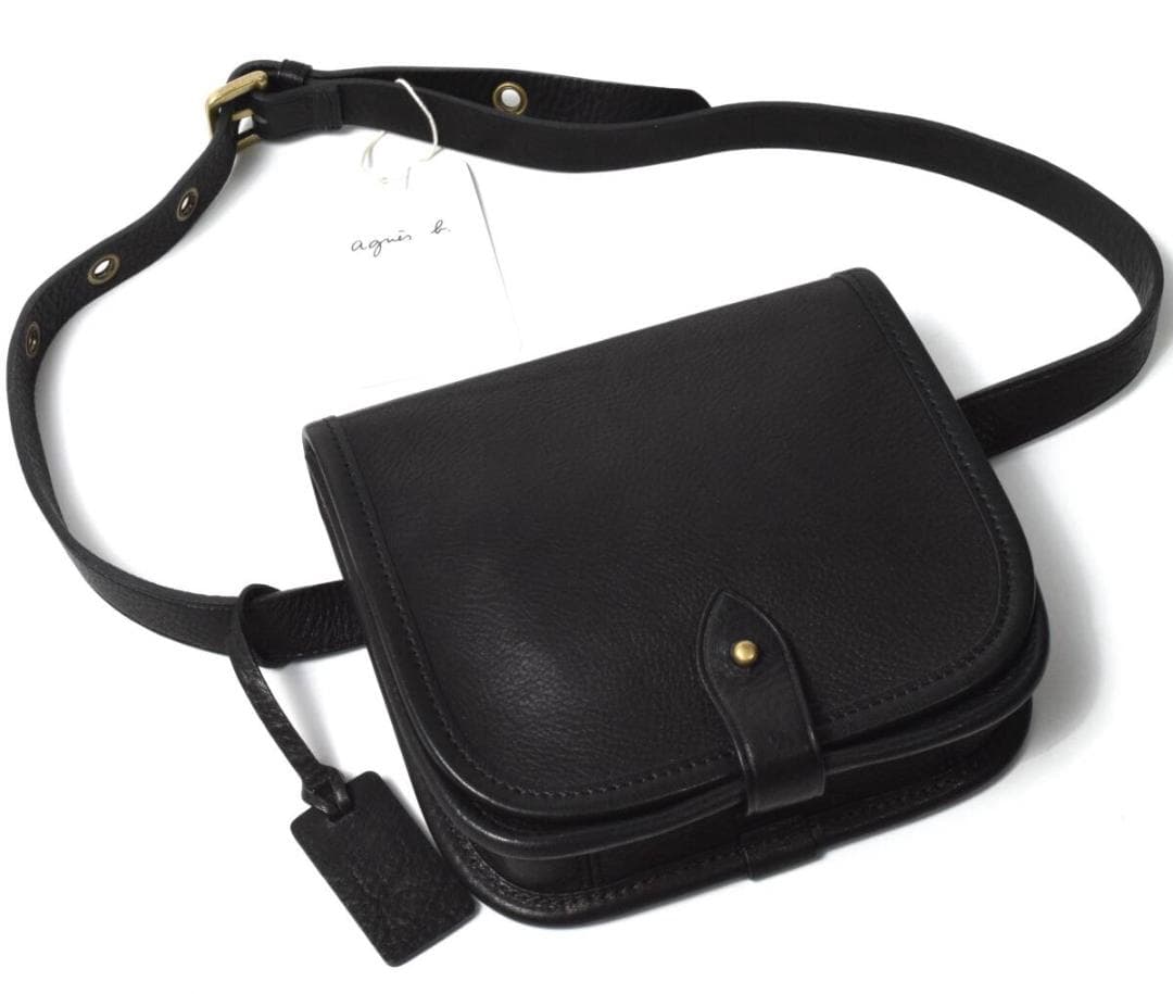未使用 agnes b. アニエスベー レザー ウエストバッグ ブラック 楽天市場】アニエスベー（ボディバッグ・ウエストポーチ｜レディース