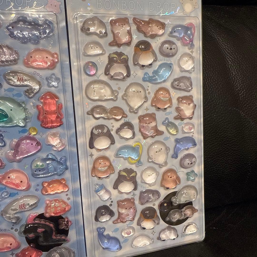 正規品】4種セット 水族館限定 ボンボンドロップシール - メルカリ