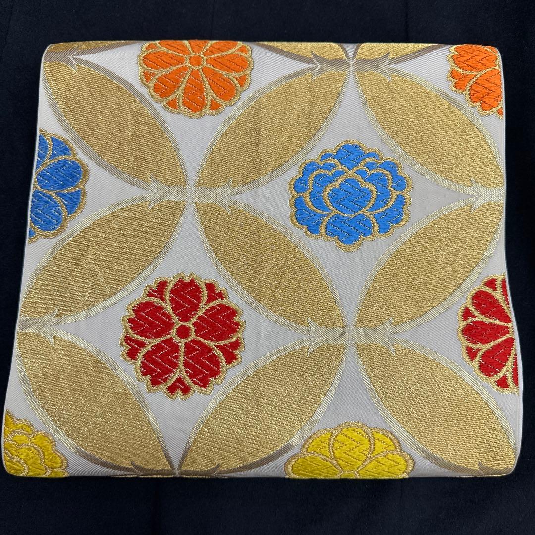 川島織物 ジュニア用 七五三 白地 七宝 全通 袋帯 - メルカリ