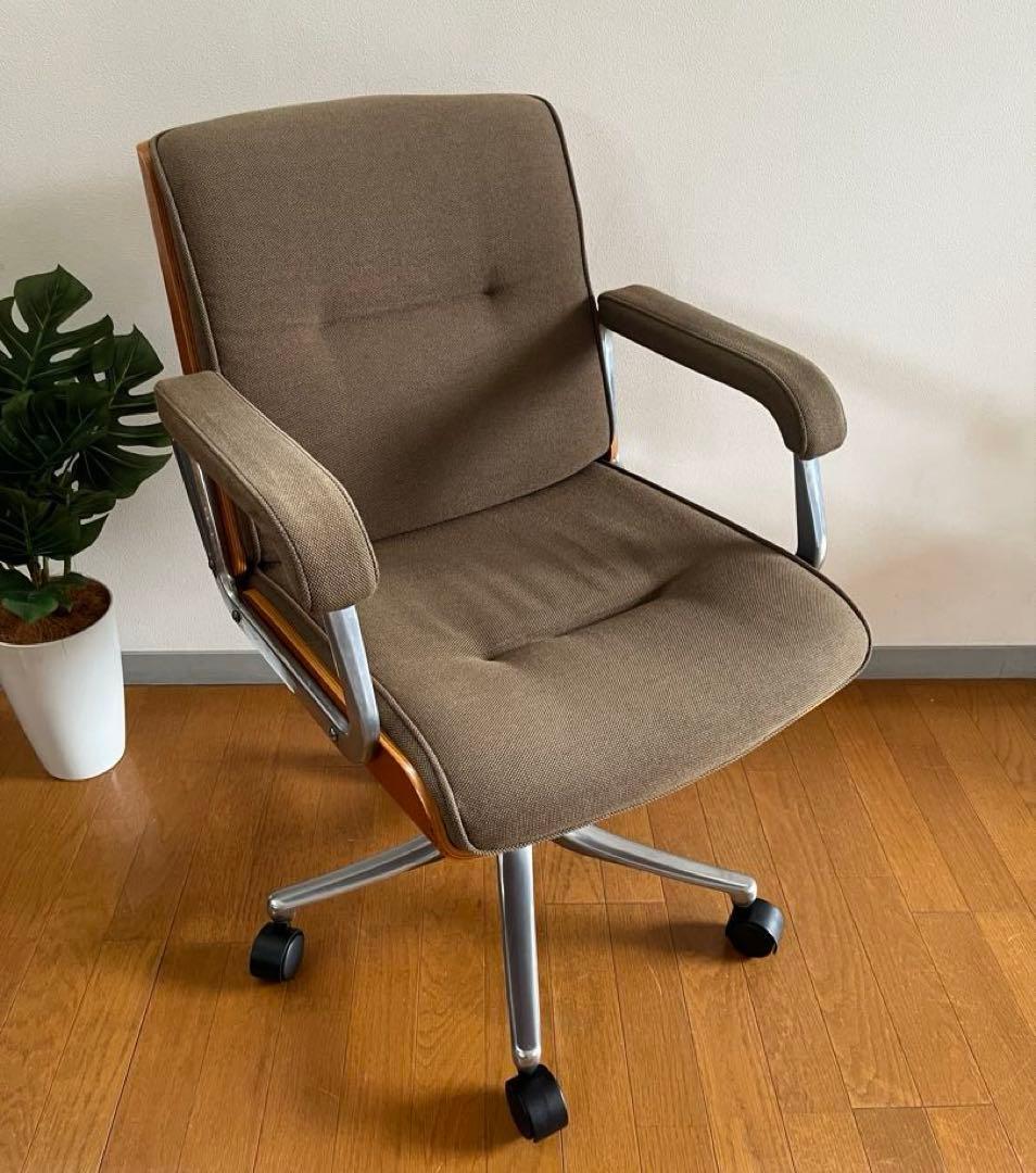 ヴィンテージ プライウッド デスクチェア ミッドセンチュリー レトロ