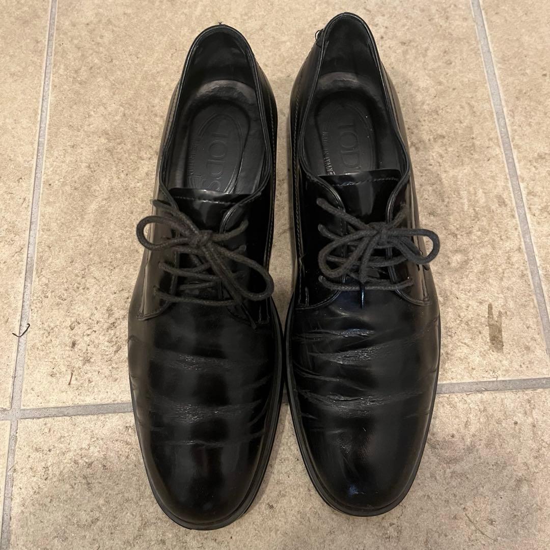 tod's レースアップシューズ 外羽根 36 1/2 23.5cm 黒 - メルカリ