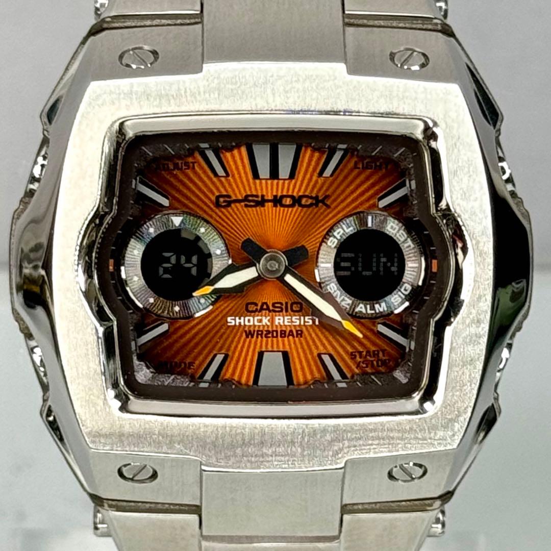 希少 極美品 G-SHOCK G-011D オレンジ アナデジ メタルバンド - メルカリ