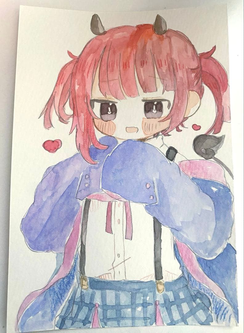 オリジナル 手描きイラスト アナログ - メルカリ