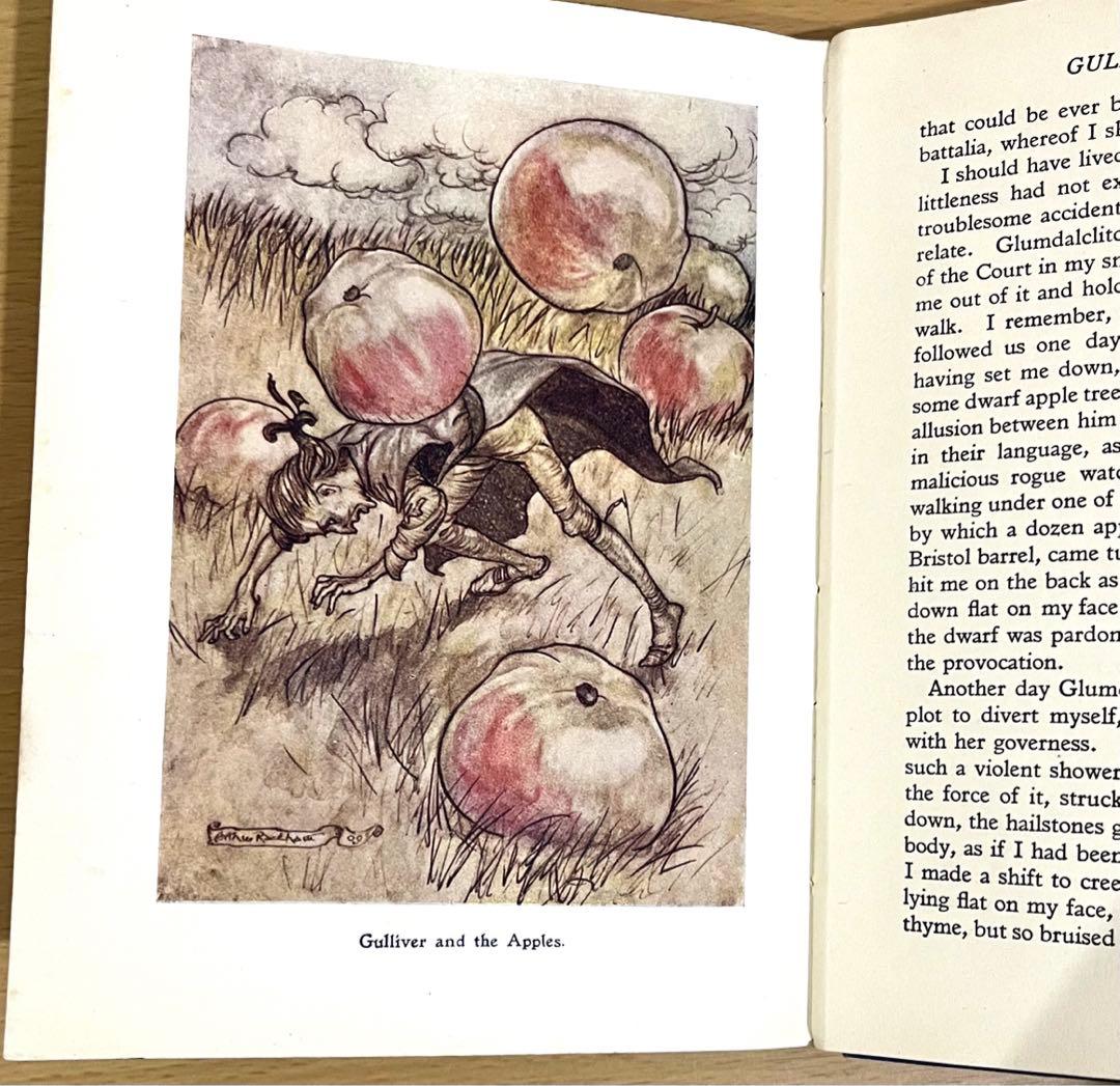 No174 貴重 アンティーク洋書 古書 アーサー·ラッカム ガリバー旅行記