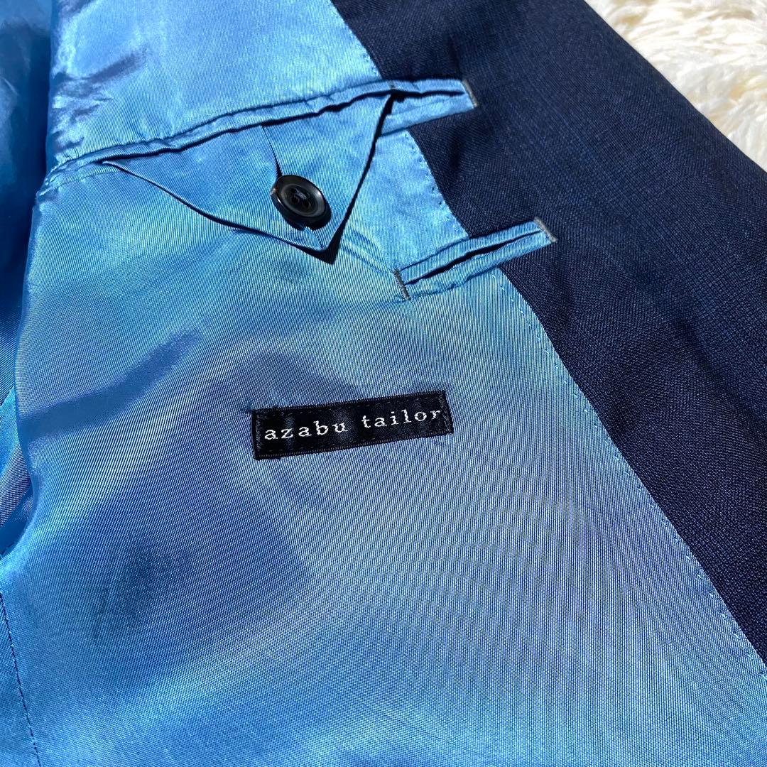 XL】麻布テーラー ロロピアーナ☆ビジネスジャケット☆濃紺 スーパー