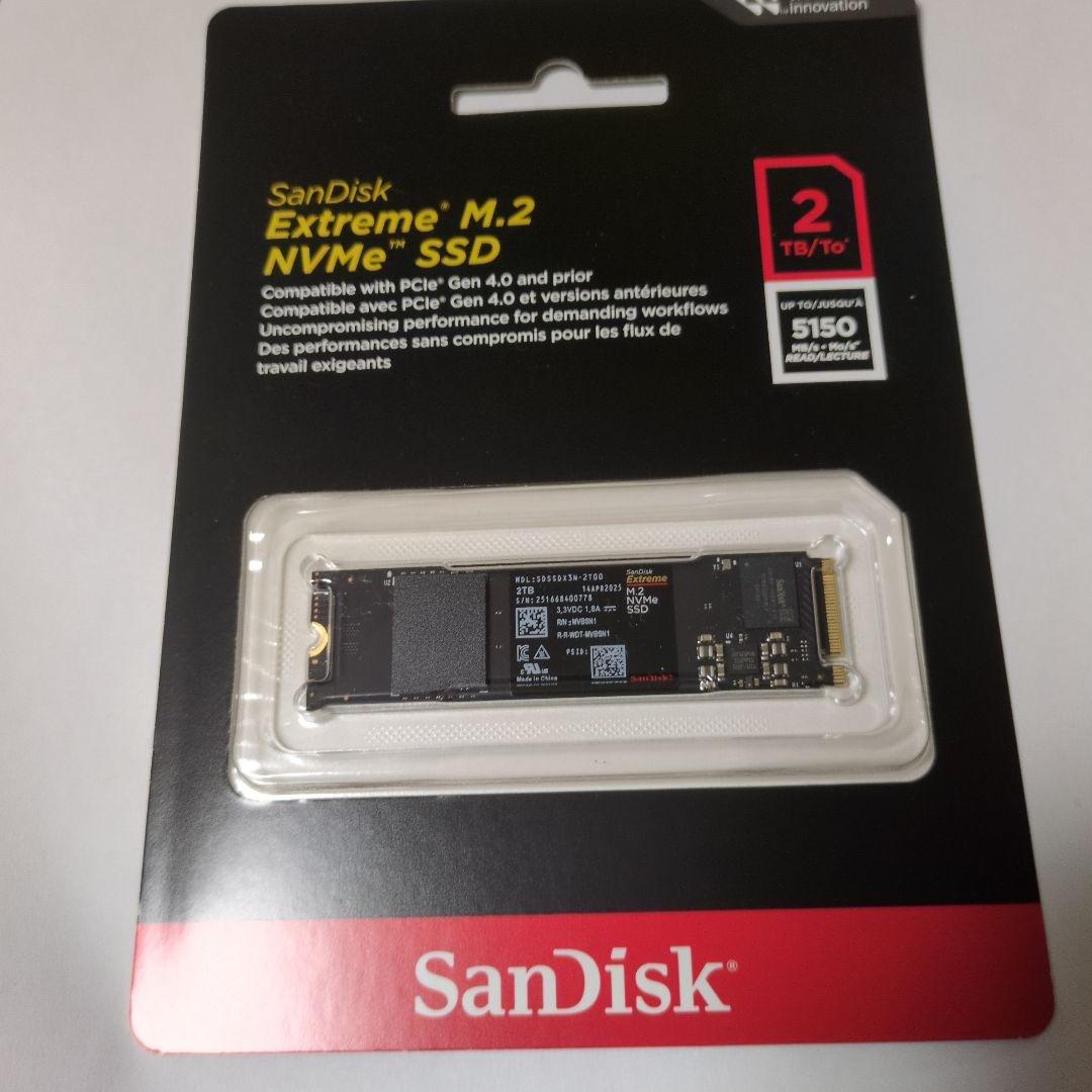 内蔵型SSD SanDisk Extreme M.2 NVMe SSD 2TB Amazon | SanDisk Extreme 500GB M.2 NVMe SSD 内蔵SSD PCIe Gen4.0