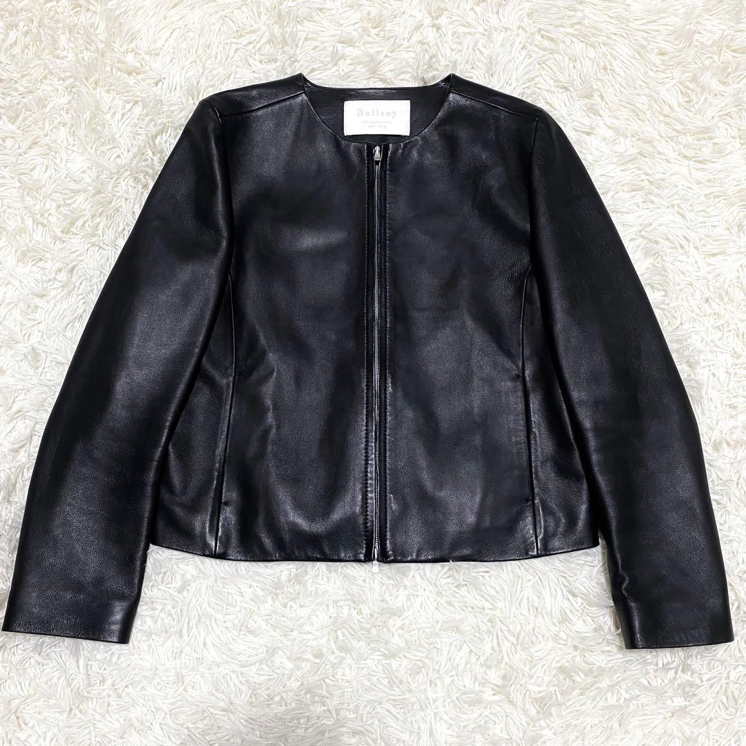 麻里 美品 ボールジィ ノーカラージャケット 羊革 楽天市場】【36％OFF！FINALセール対象商品】Ballsey(ボールジィ