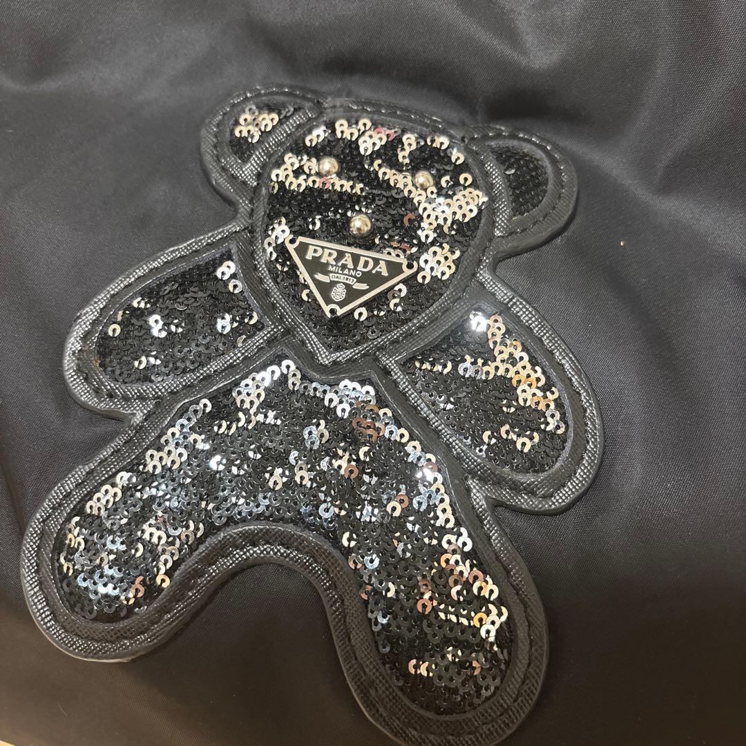 PRADA ブラック トートバッグ クマ 黒 くま テディベア プラダ - メルカリ