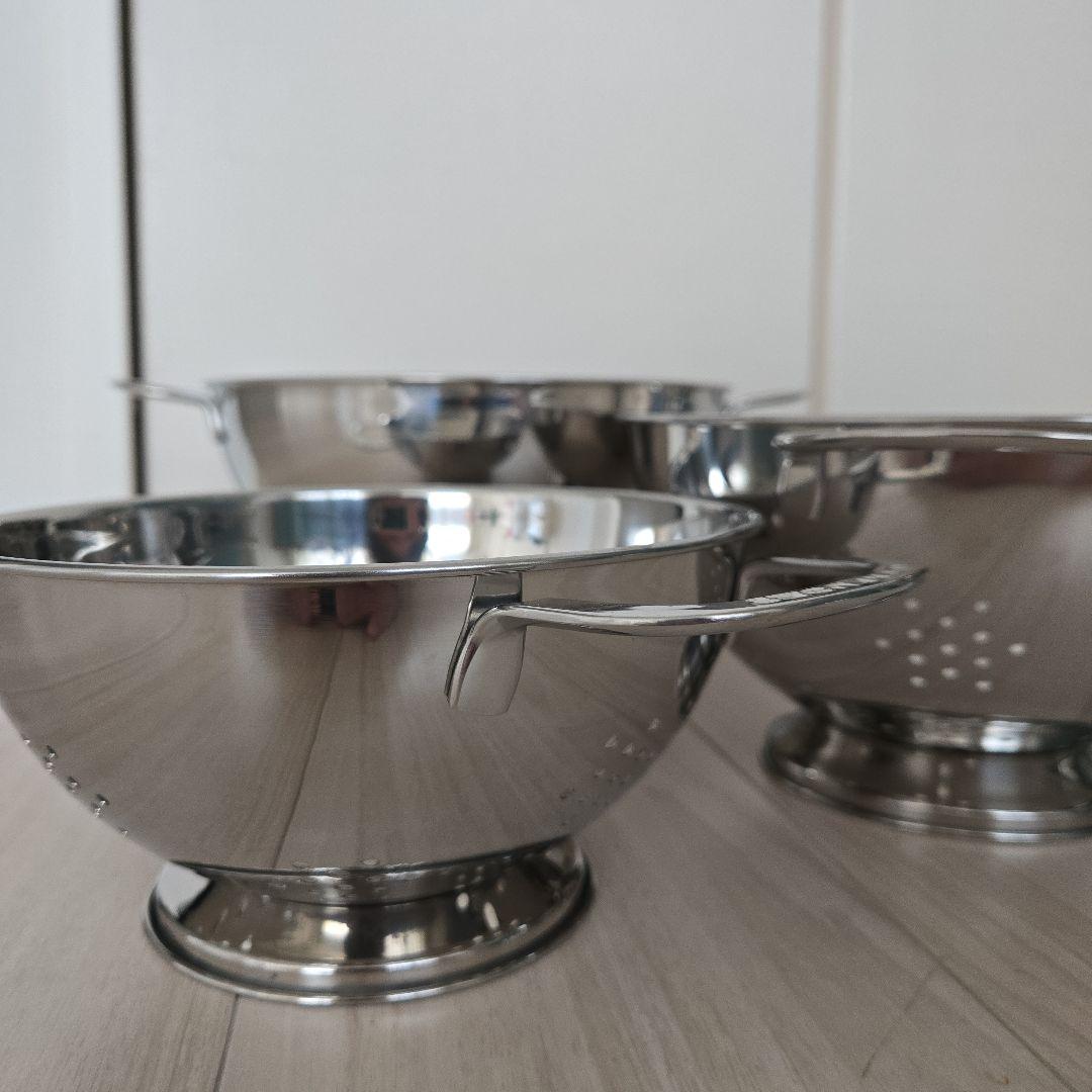LE CREUSET ル・クルーゼ ステンレスコランダー (ざる) 3pcs - メルカリ