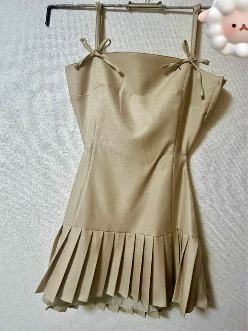 アンドマリー ANDMARY ニットセットミニドレス ベージュ - メルカリ