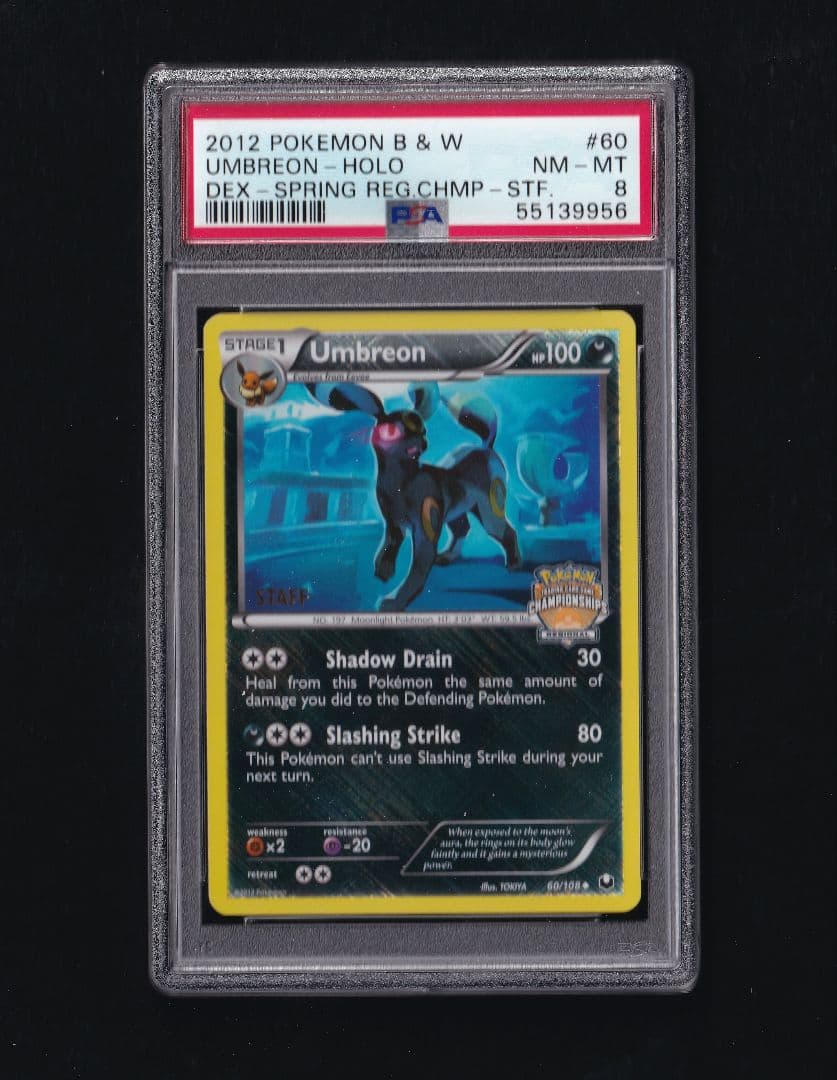 英版ブラッキー チャンピオンシップ STAFFプロモ - PSA NM-MT8 英版シャワーズ チャンピオンシップSTAFFプロモ - PSA NM-MT8 英版