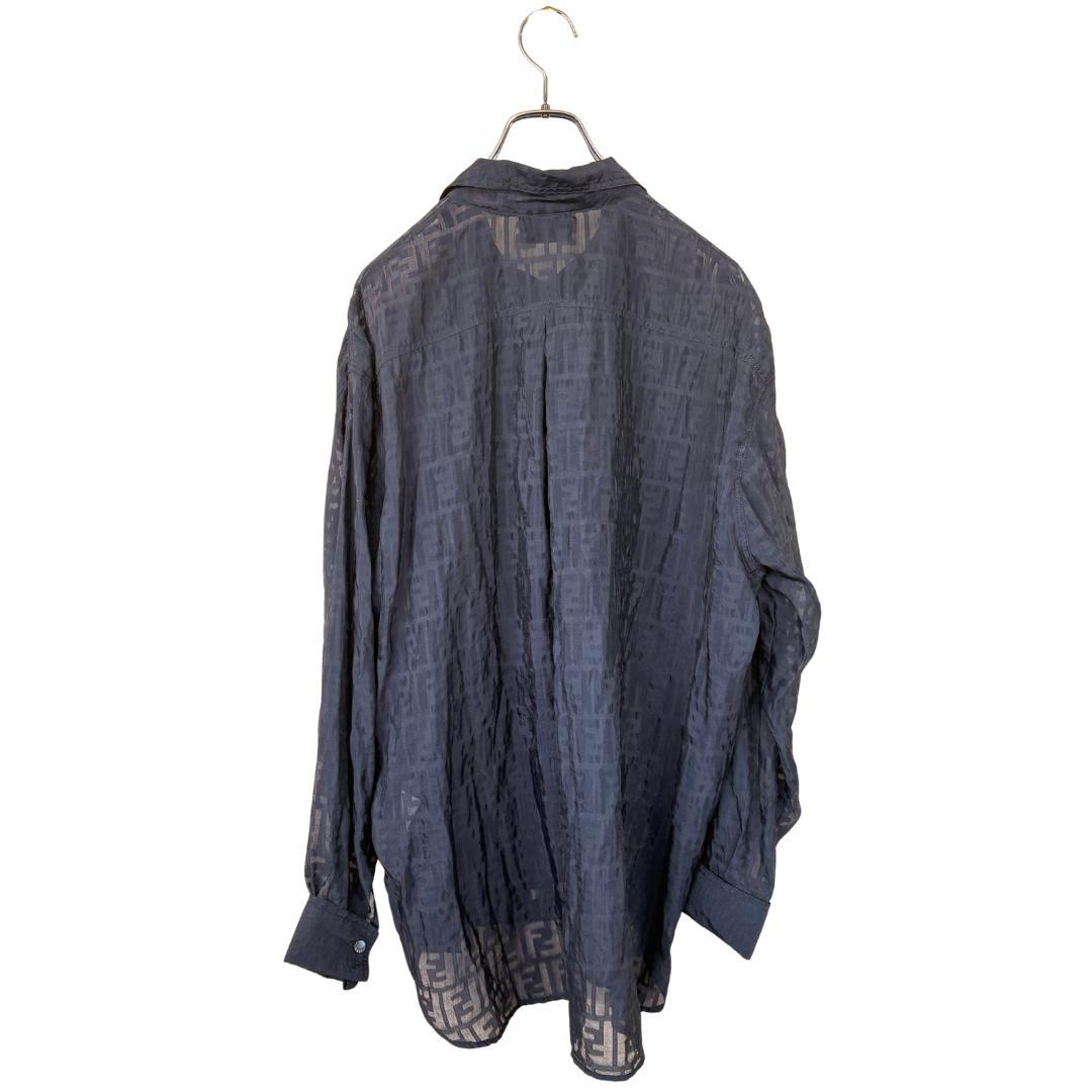 FENDI JEANS ロゴ ジャガード シースルーシャツ Lサイズの通販はau PAY