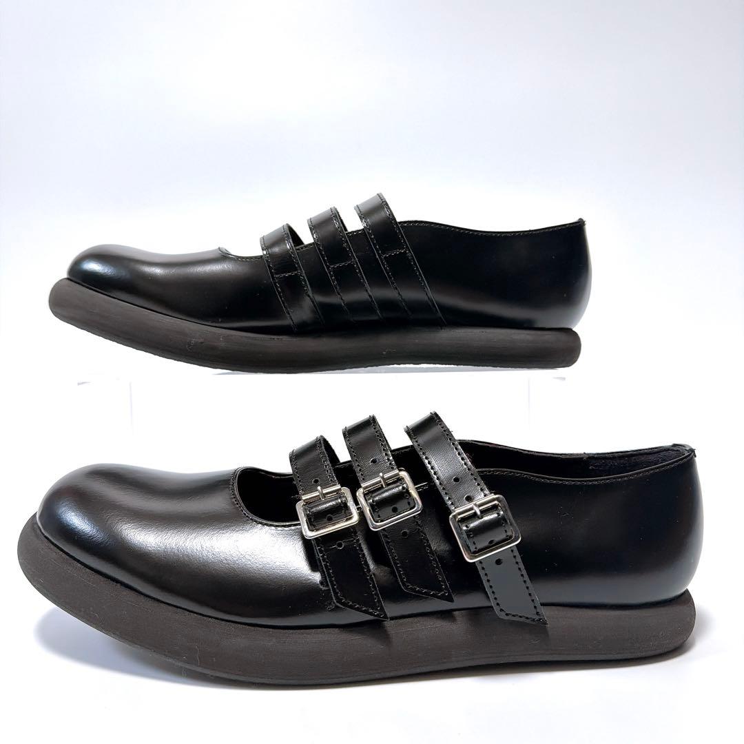 《極美品》トリココムデギャルソン 3連ストラップシューズ メリージェーン 黒