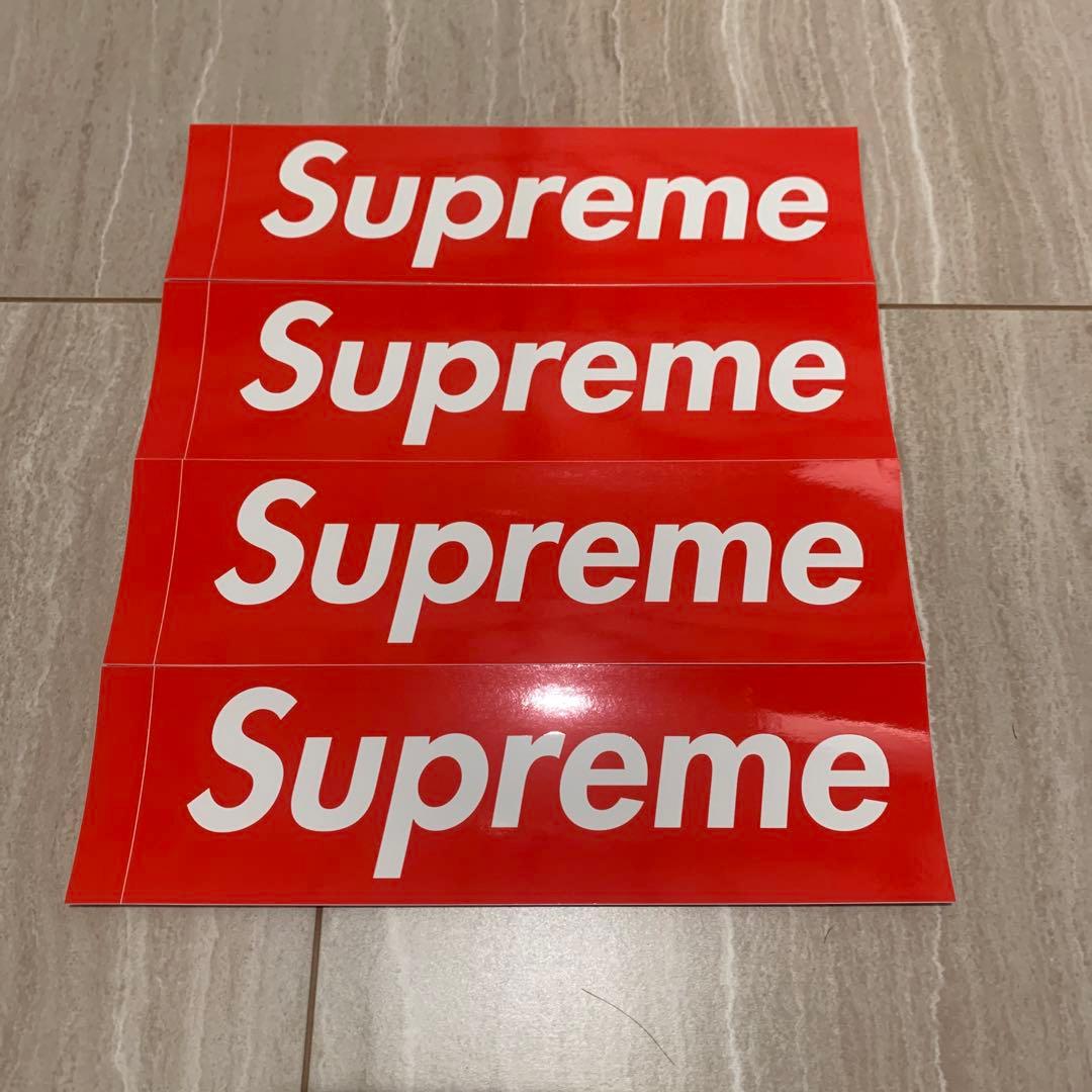 Supreme ステッカー 4枚セット レッド - メルカリ