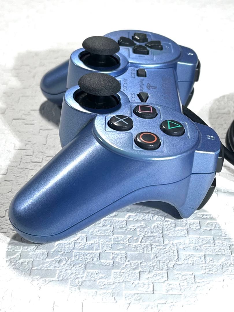 PS2 純正コントローラー DUALSHOCK2 アクアブルー - メルカリ