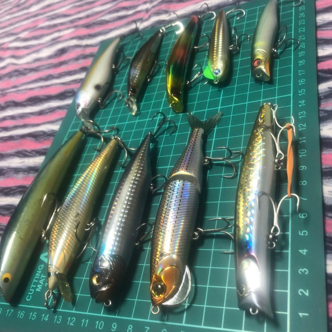 シーバス ルアー いろいろ10個セット トップからビッグまで バラ売り
