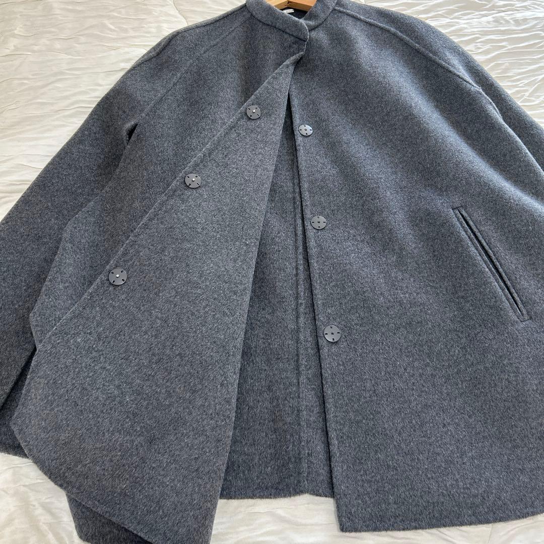 ミラオーウェン グレー ケープコート