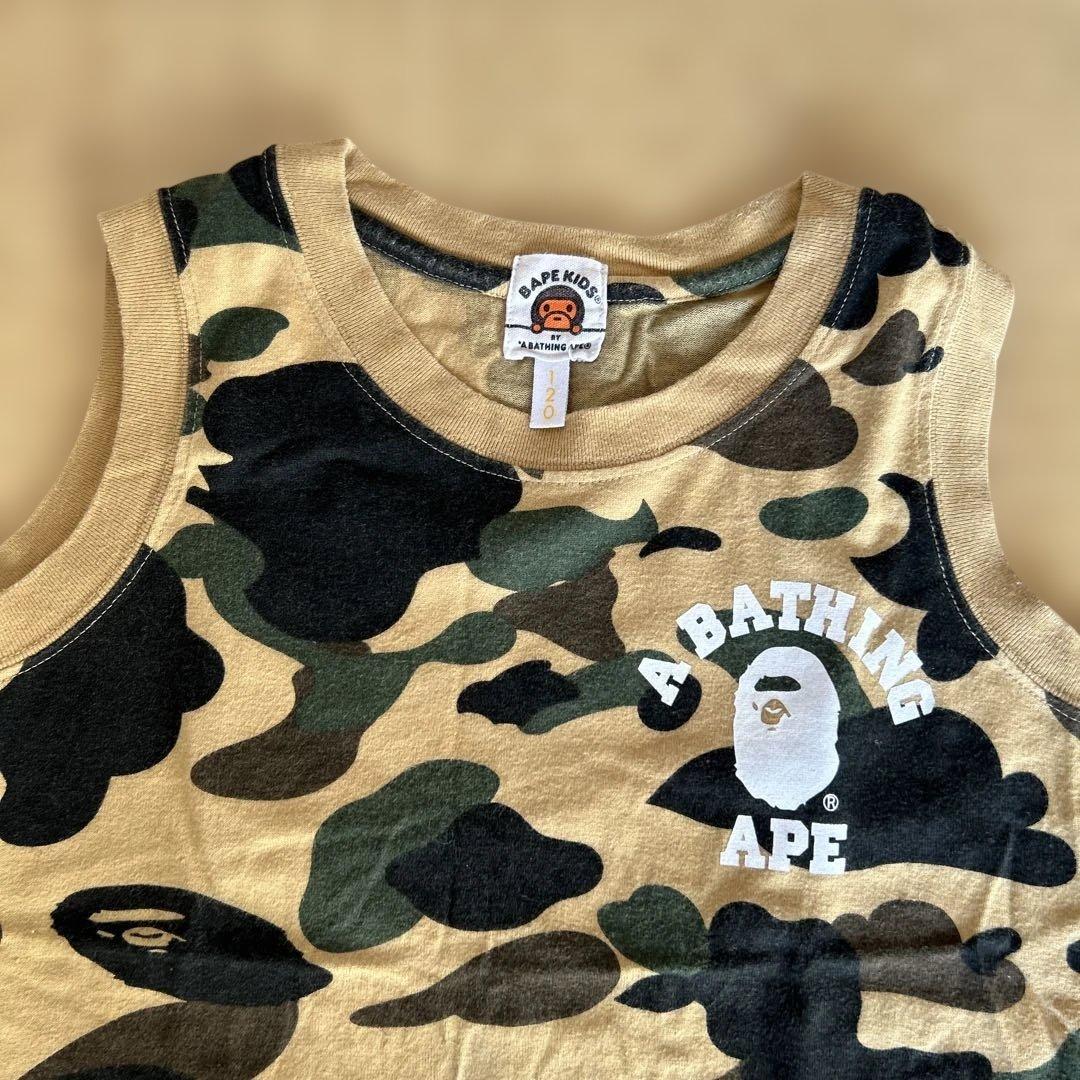 A BATHING APE 迷彩タンクトップ120cm正規品 - メルカリ