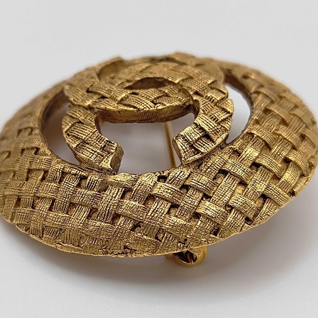 シャネル ココマーク 29 ブローチ ヴィンテージ CHANEL ゴールド 箱付