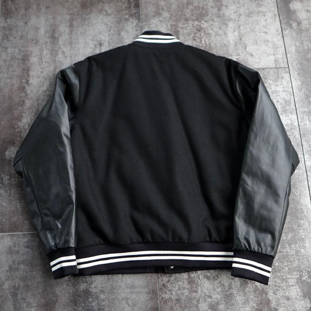 NIKE 袖レザー スタジャン バーシティジャケット ブラック L - メルカリ