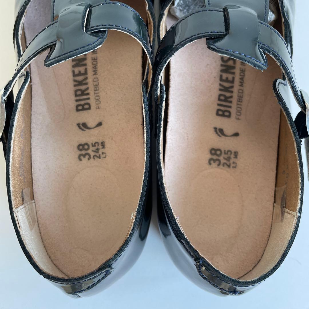 ビルケンシュトックBIRKENSTOCK TICKEL ネイビーTストラップ38 - メルカリ