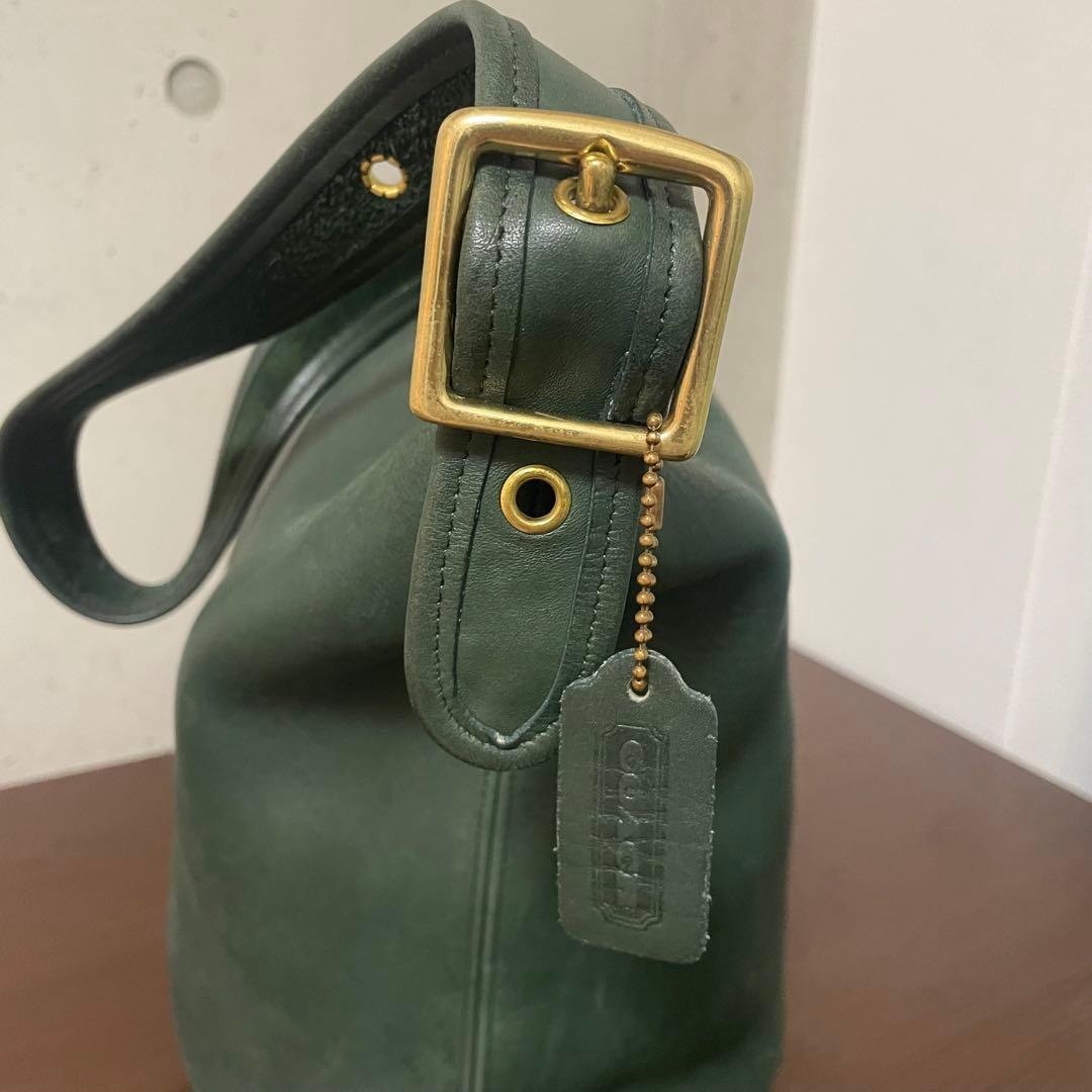 オールドコーチ バケツ型 ショルダーバッグ グリーン - メルカリ