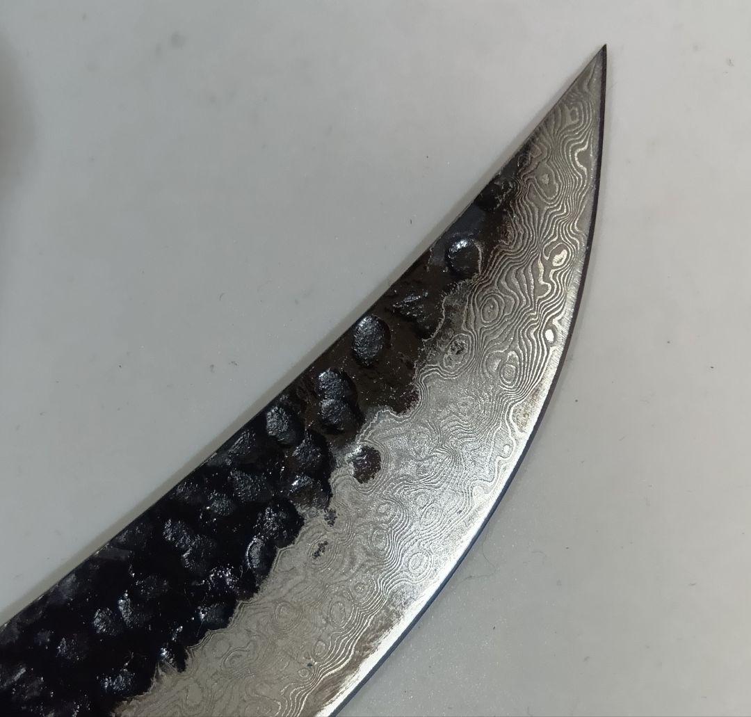 槌目黒打 筋引 カービング 67層ダマスカ スVG10 包丁 ナイフ 黒檀八角柄