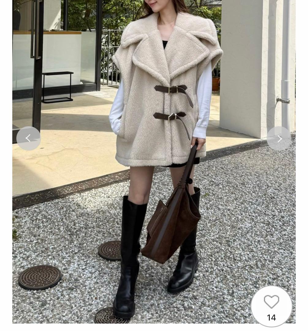 FRAY I.D ECOPELポンチョ アイボリー サイズ1 - ジャケット・アウター