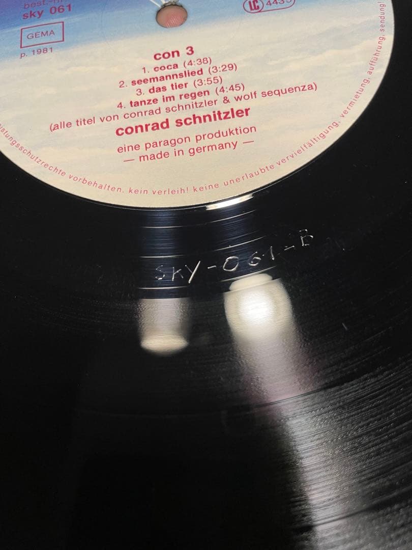 美品Conrad Schnitzler – CON 3（SKY 061A.B） - メルカリ