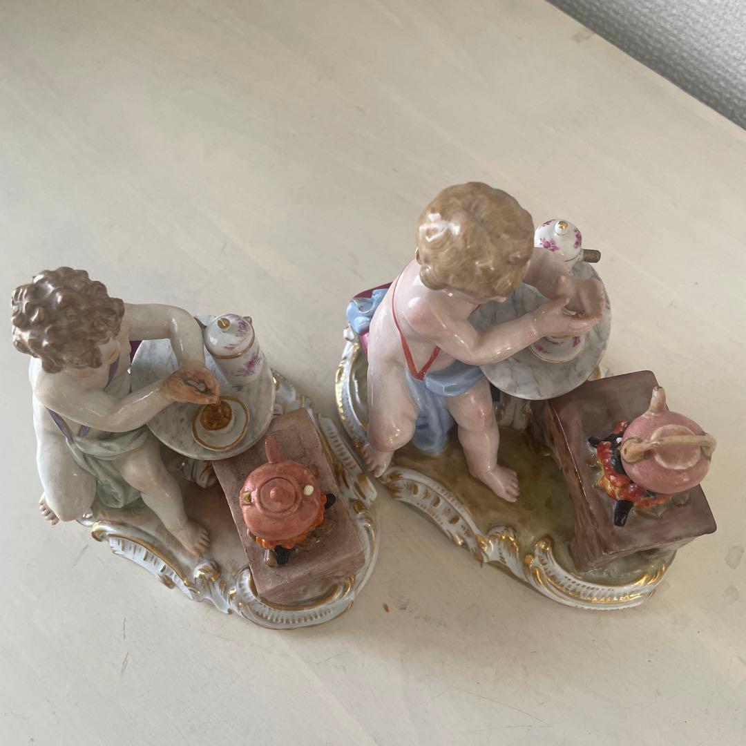 マイセン「ホットチョコレートを作る天使」四大元素:火 19世紀