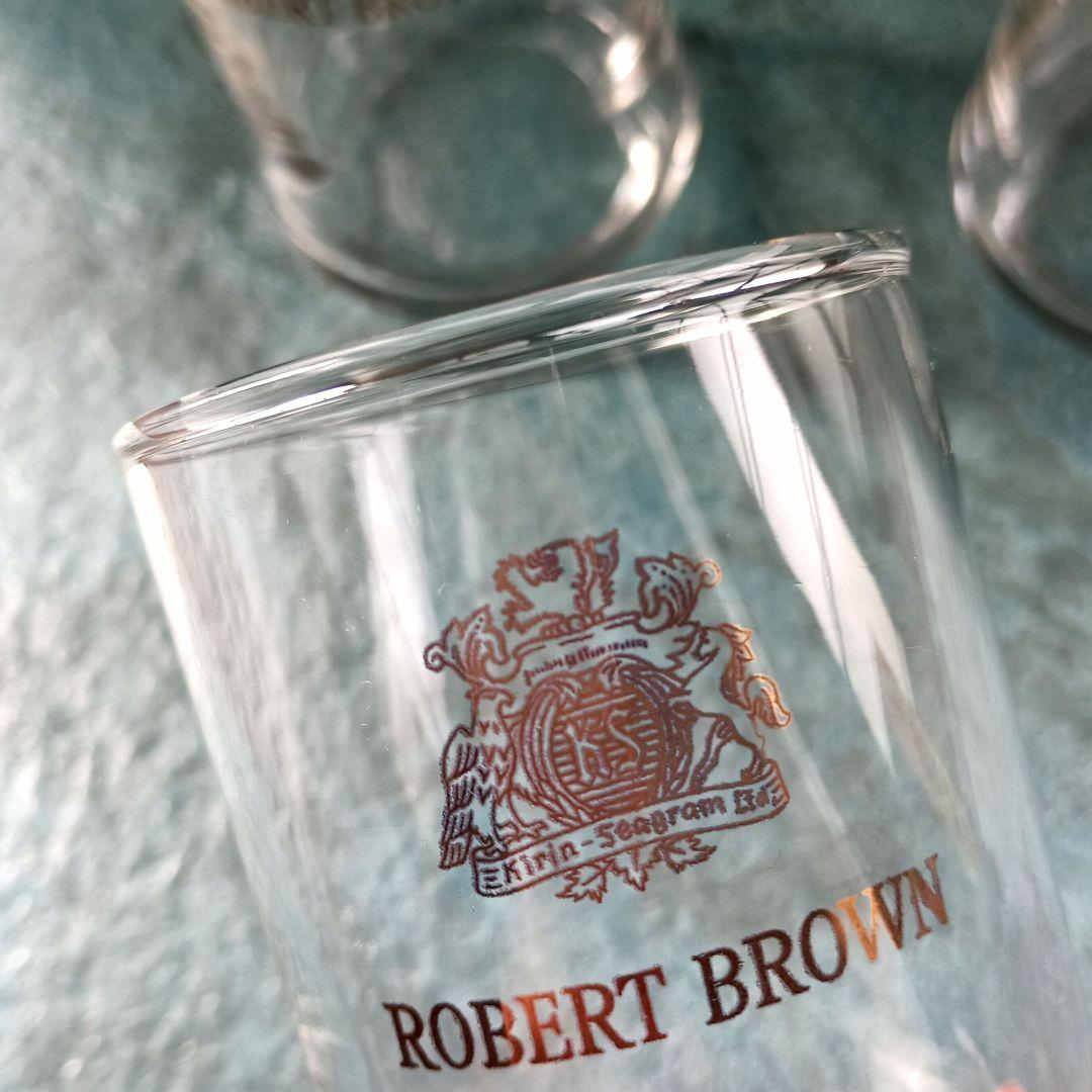 未使用・当時モノ◎水割りグラス 3個入 ロバートブラウン キリン