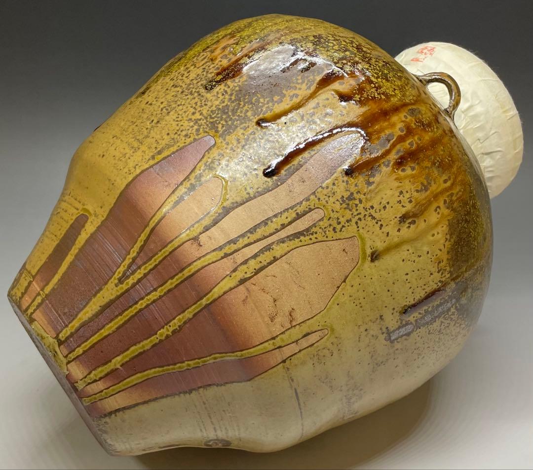 石田陶春 丹波 茶壺 飴釉 飾壺 茶道具 共箱 栞等 LW573 - メルカリ