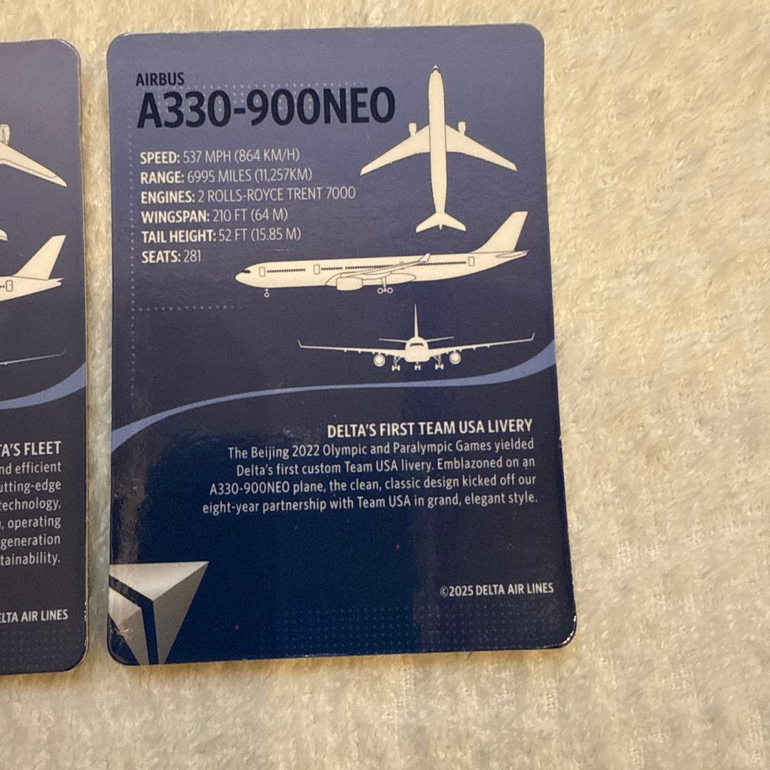 デルタ航空 トレーディングカード2枚セット 新品 レア 入手困難 - メルカリ