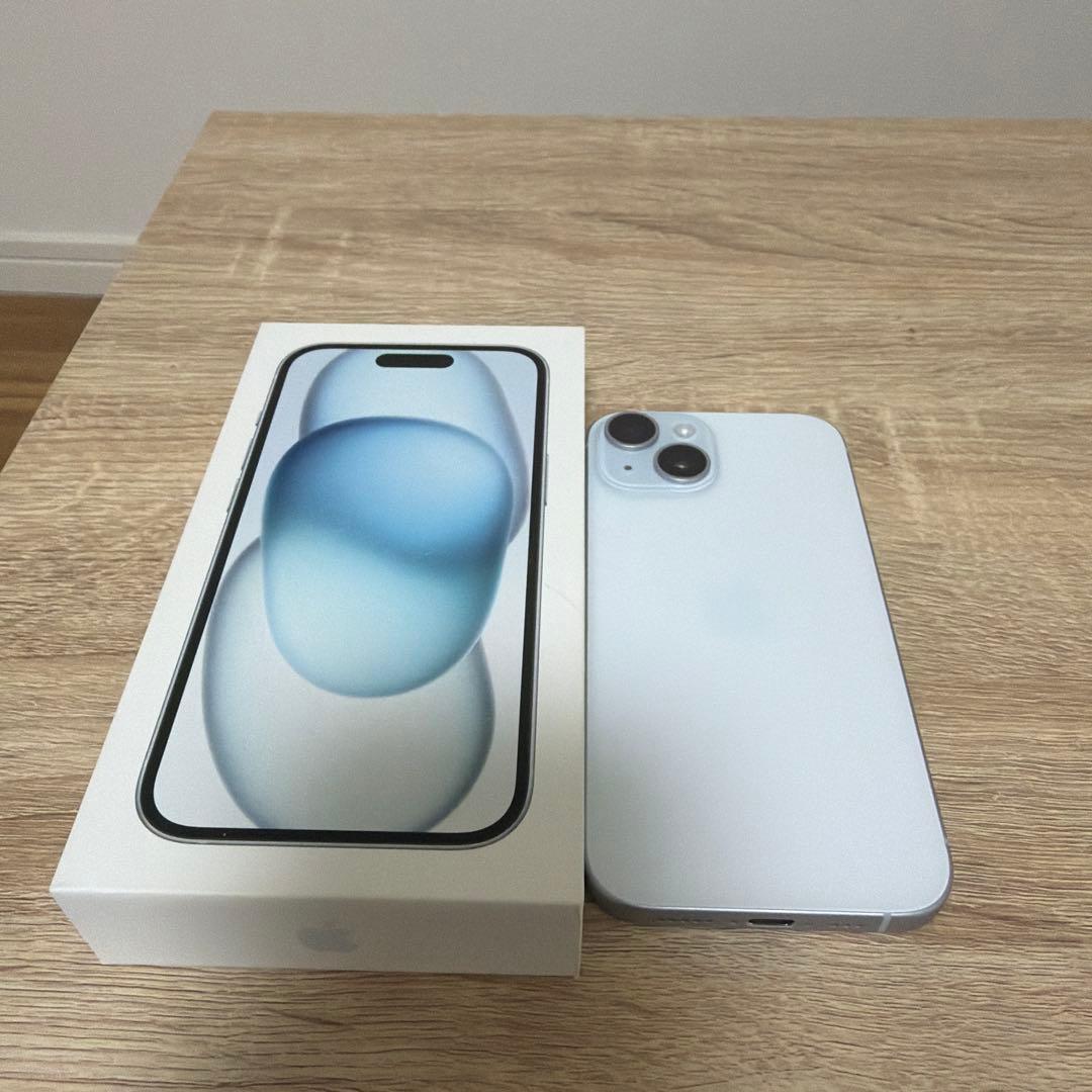 Apple iPhone 15 ブルー本体 箱付き - メルカリ