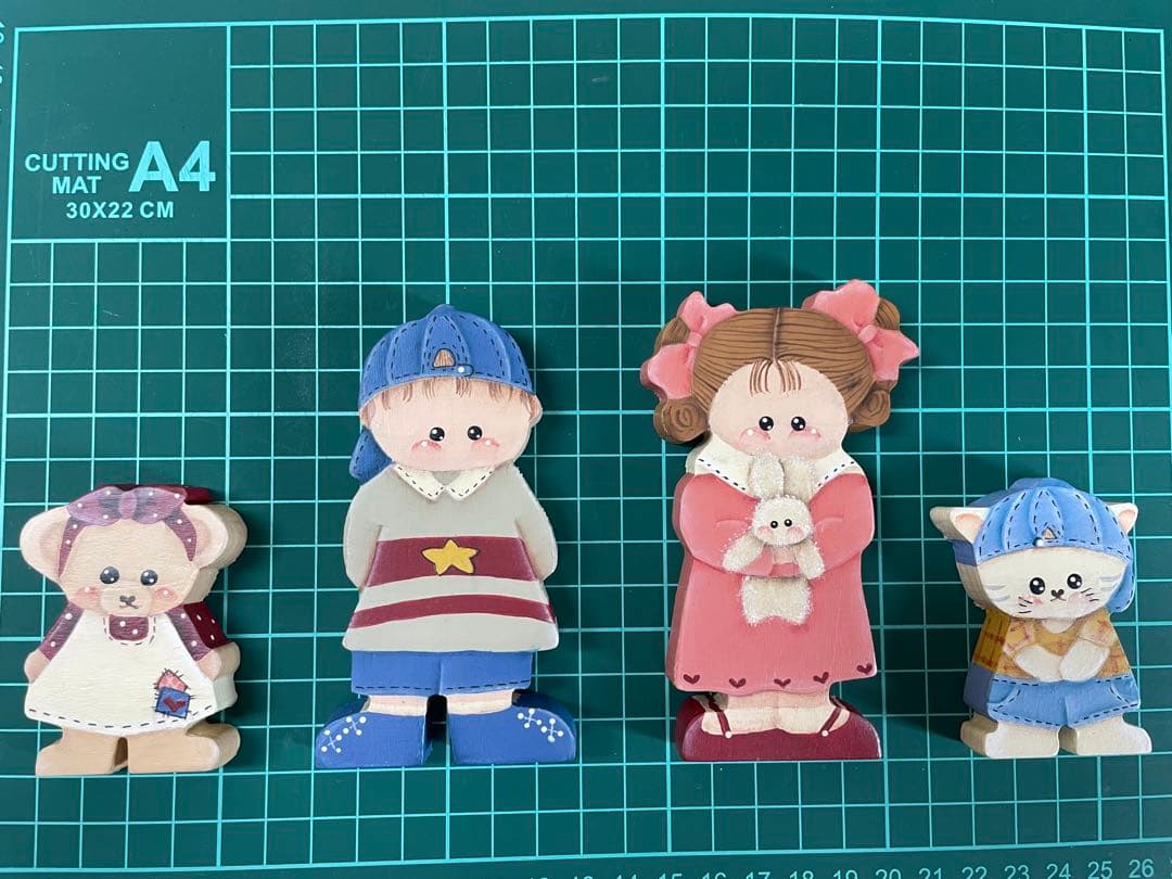 トールペイント 作品 かわいい 置物 4個セット カントリー雑貨 - メルカリ