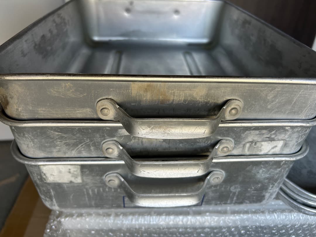 昭和レトロ 学校給食 3点セット アルミ製食缶蓋あり - メルカリ