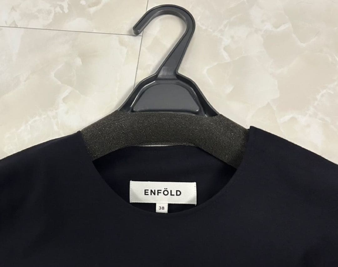 エンフォルド ネイビーサイドスリット 胸ポケット プルオーバー