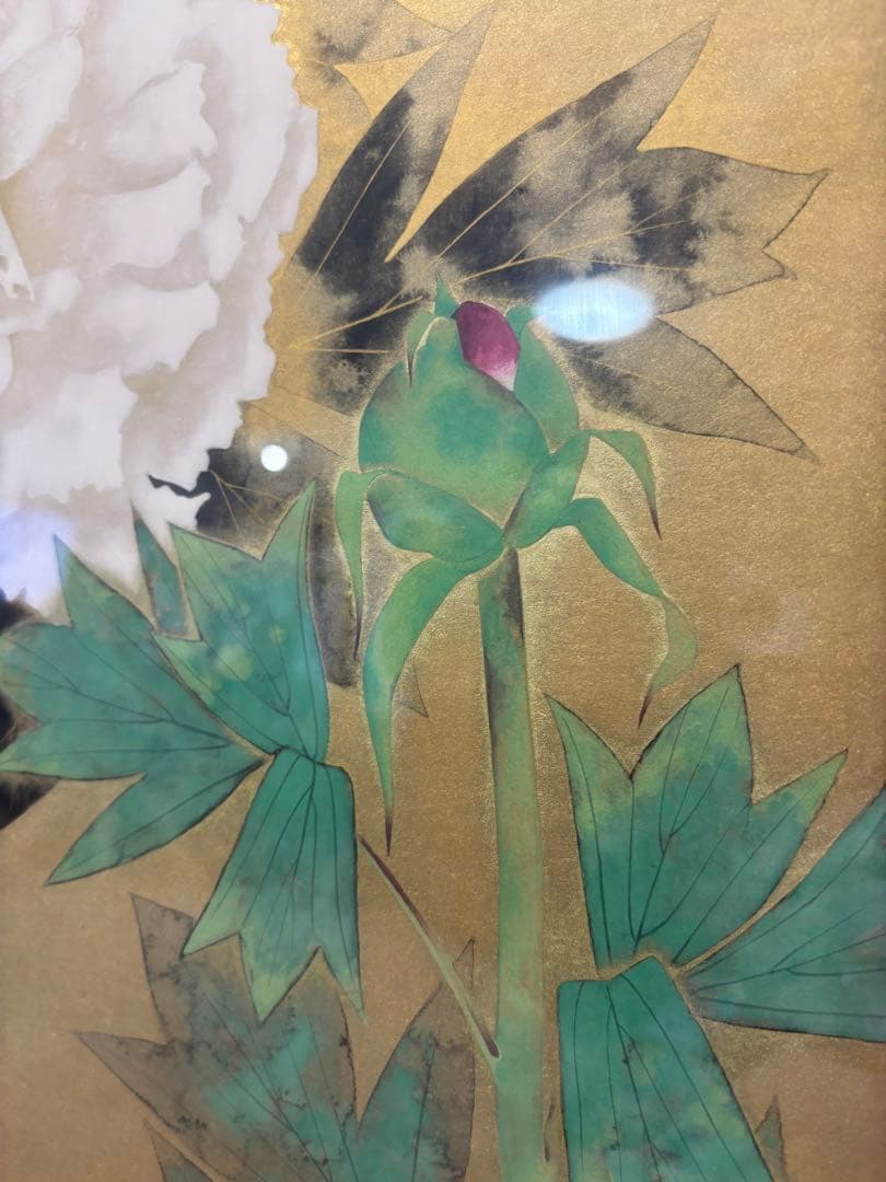 井上清治画伯 富貴花 牡丹 日本画 F10 院展作家 東京芸術大学 - メルカリ