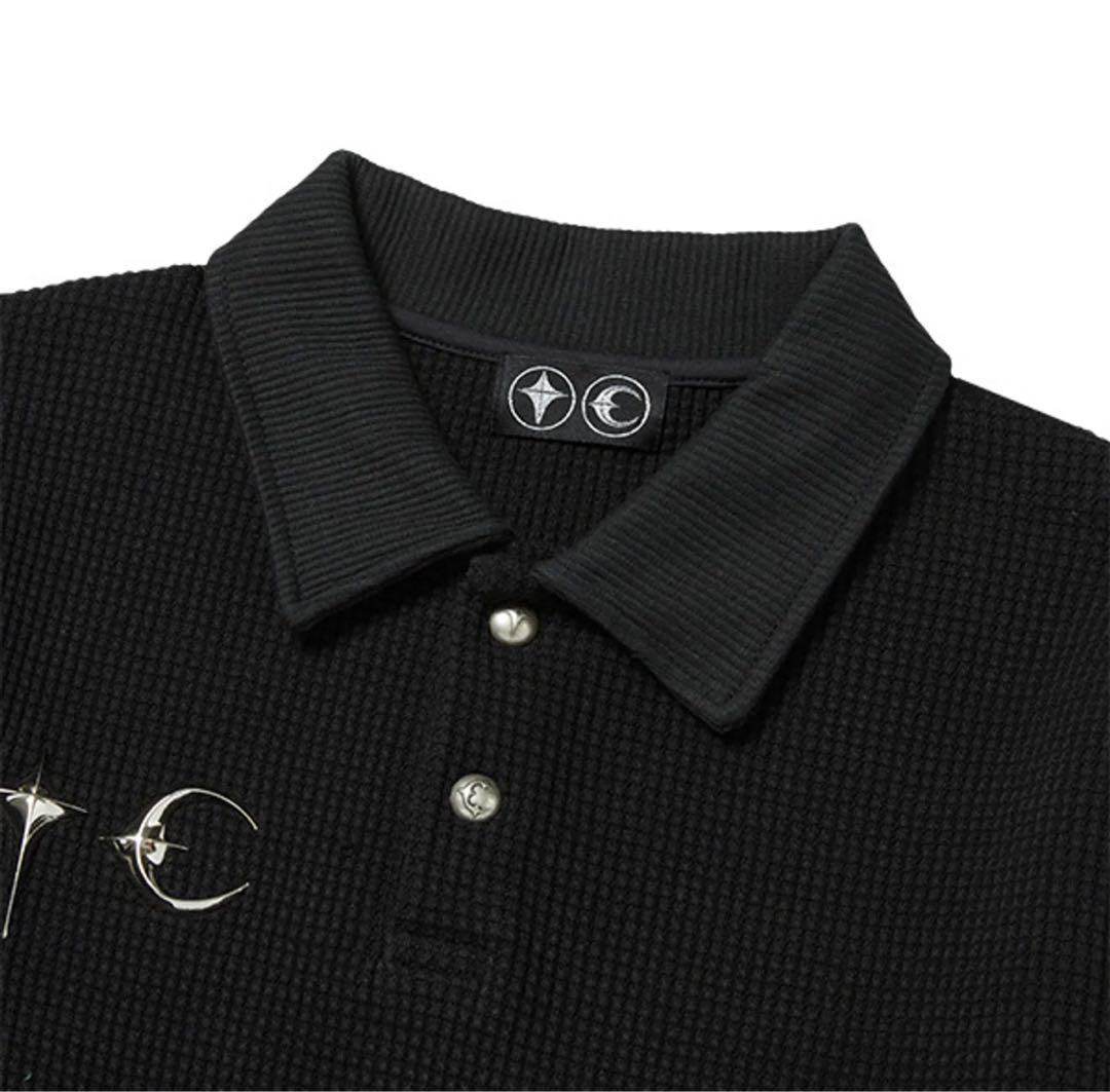 thug club TC PK ニットポロシャツ ブラック - メルカリ