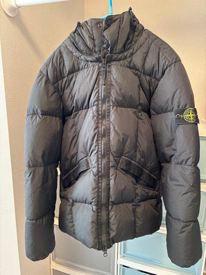 ストーンアイランド　ダウン　BLACK STONE ISLAND - STONE ISLAND (ストーンアイランド) ウール ダウン
