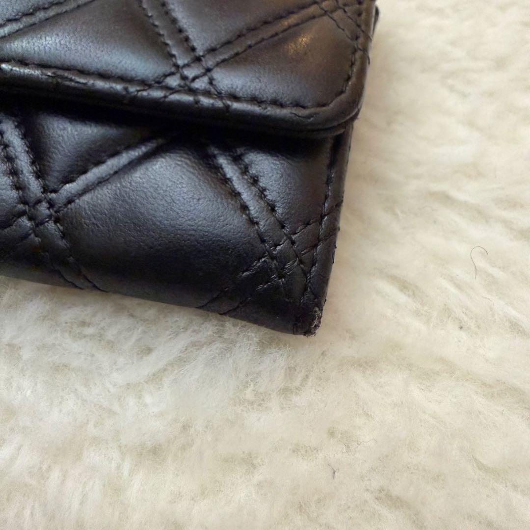 シャネル マトラッセ カードケース 名刺入れ 黒 ブラック ミニ財布 20