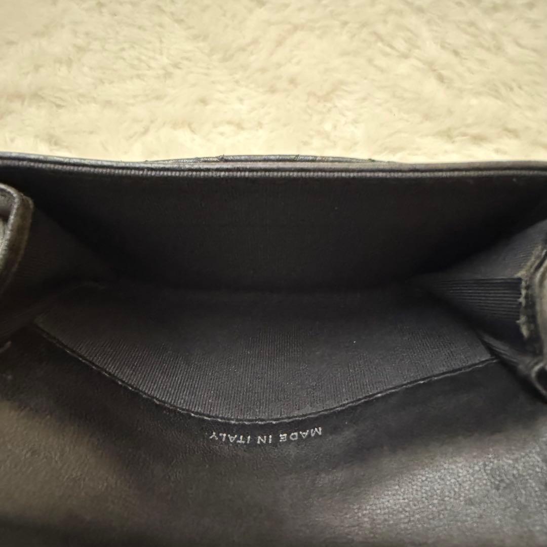 シャネル マトラッセ カードケース 名刺入れ 黒 ブラック ミニ財布 20