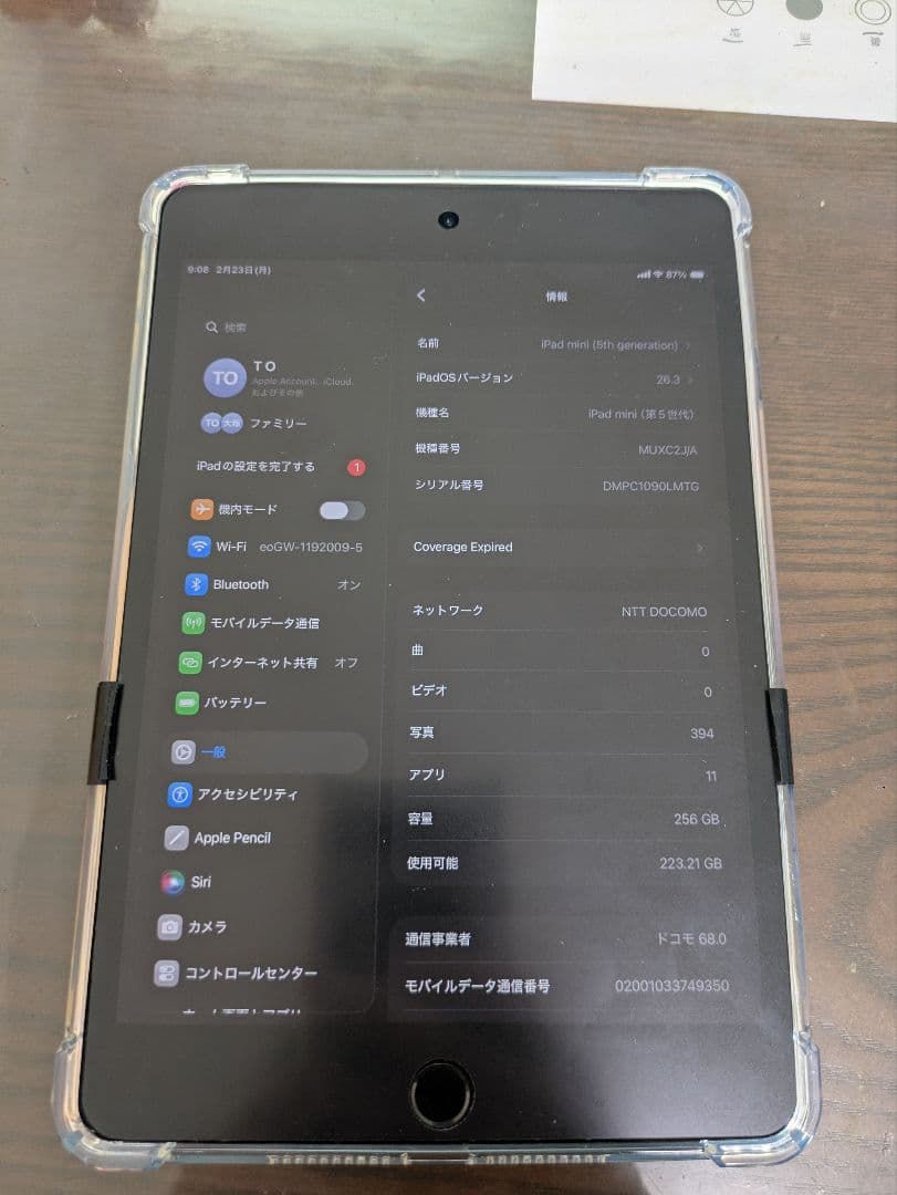 バッテリー100% iPad mini 第5世代 Wi-Fi+Cellular - メルカリ