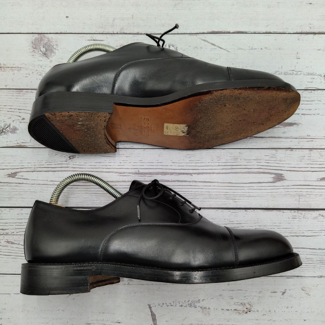 BALLYバリー25.5ビジネスシューズ黒ストレートチップ冠婚葬祭