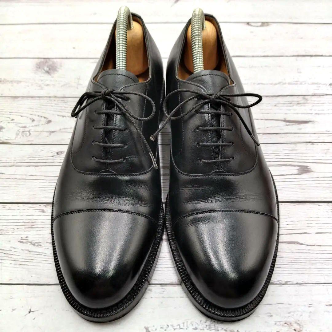 BALLYバリー25.5ビジネスシューズ黒ストレートチップ冠婚葬祭